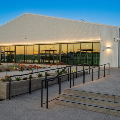 San Pedro, CA waterfront pre-engineered metal building with glass curtain wall