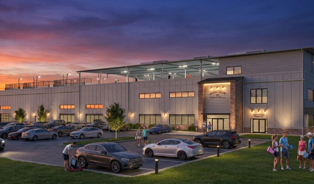 Steel sports pickleball facility in Utah.