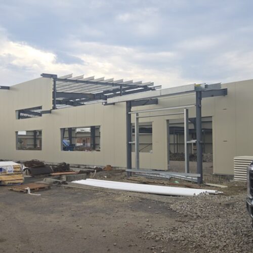 Exterior thermal insulated metal panels for Match Haus - a sports complex under construction