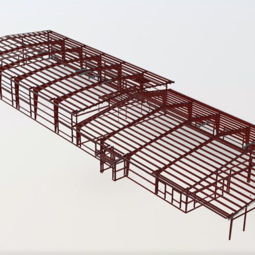 3d model of metal building engineering.