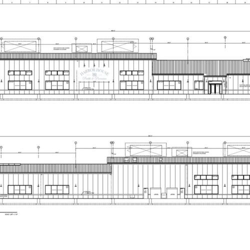 Architectural floorplan for indoor pickleball courts.