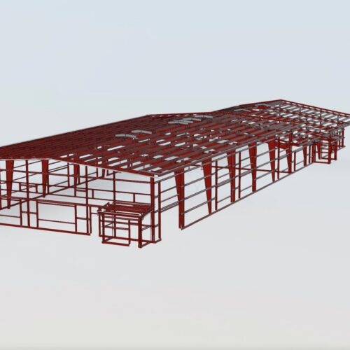 Model of a revit 3d sports facility.