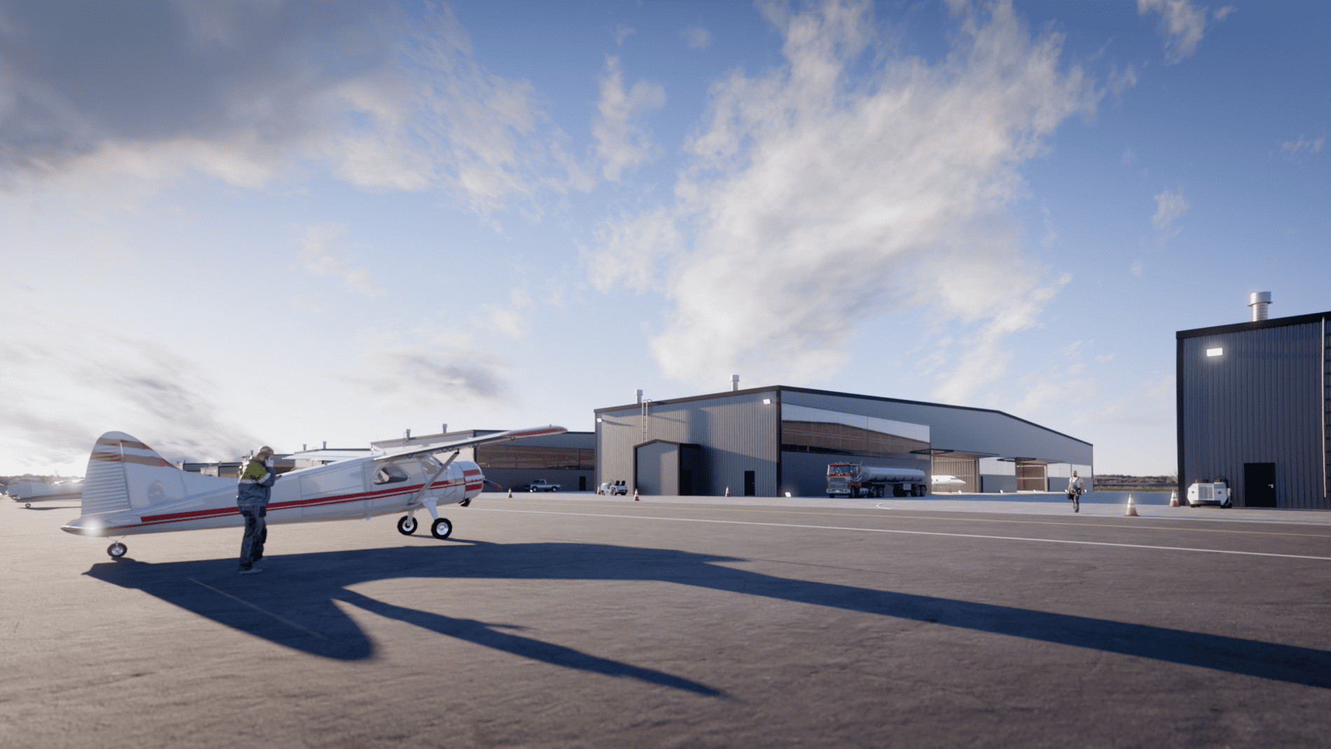 Ecosteel Pemb Aviation Campus Aerial View